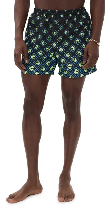Casablanca Degrade Monogram Printed Swim Shorts 5 Black | Thumbnail 1 Casablanca Degrade Monogram Printed Swim Shorts 5 Black | Thumbnail 1