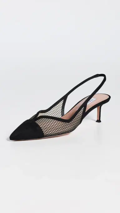Aquazzura Gia Mesh Sling Pumps 50mm Black | Thumbnail 2 Aquazzura Gia Mesh Sling Pumps 50mm Black | Thumbnail 2