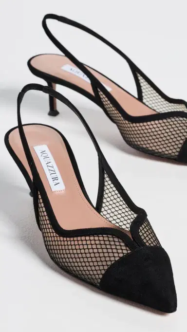 Aquazzura Gia Mesh Sling Pumps 50mm Black | Thumbnail 5 Aquazzura Gia Mesh Sling Pumps 50mm Black | Thumbnail 5