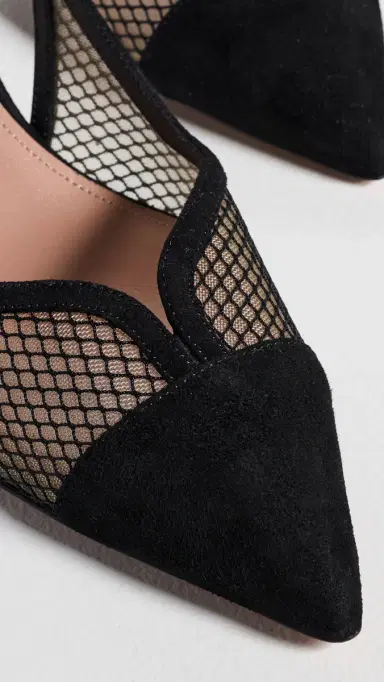 Aquazzura Gia Mesh Sling Pumps 50mm Black | Thumbnail 6 Aquazzura Gia Mesh Sling Pumps 50mm Black | Thumbnail 6