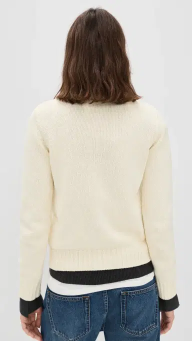 Sporty & Rich UA Knitted Sweater Ecru | Thumbnail 3 Sporty & Rich UA Knitted Sweater Ecru | Thumbnail 3