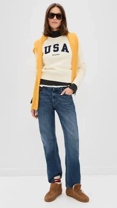 Sporty & Rich UA Knitted Sweater Ecru | Thumbnail 5 Sporty & Rich UA Knitted Sweater Ecru | Thumbnail 5