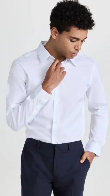 Theory ylvain Good Cotton Shirt White | Thumbnail 2 Theory ylvain Good Cotton Shirt White | Thumbnail 2