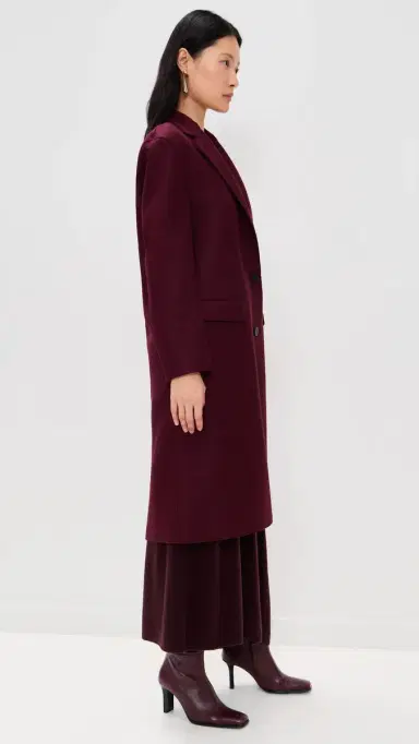 Harris Wharf London Chester Coat Pressed Wool Coat Cinabre 40 | Thumbnail 4 Harris Wharf London Chester Coat Pressed Wool Coat Cinabre 40 | Thumbnail 4