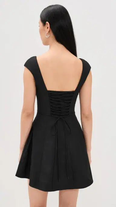 GUIZIO Leila Twill Mini Dress Black | Thumbnail 3 GUIZIO Leila Twill Mini Dress Black | Thumbnail 3