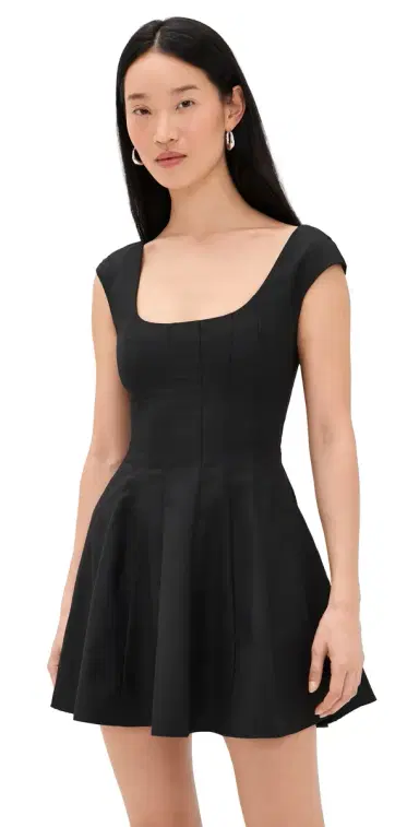 GUIZIO Leila Twill Mini Dress Black | Thumbnail 1 GUIZIO Leila Twill Mini Dress Black | Thumbnail 1