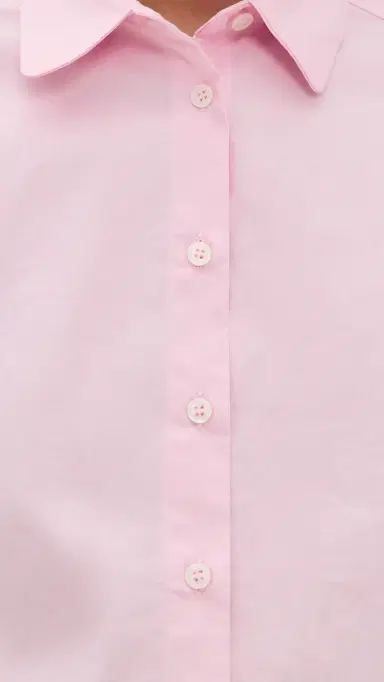 perfectwhitetee Naomi Cotton Poplin Button Down Shirt ugar Pink | Thumbnail 6 perfectwhitetee Naomi Cotton Poplin Button Down Shirt ugar Pink | Thumbnail 6