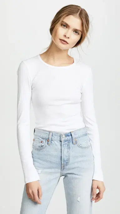 Splendid 1x1 Crew Neck Tee White L | Thumbnail 2 Splendid 1x1 Crew Neck Tee White L | Thumbnail 2