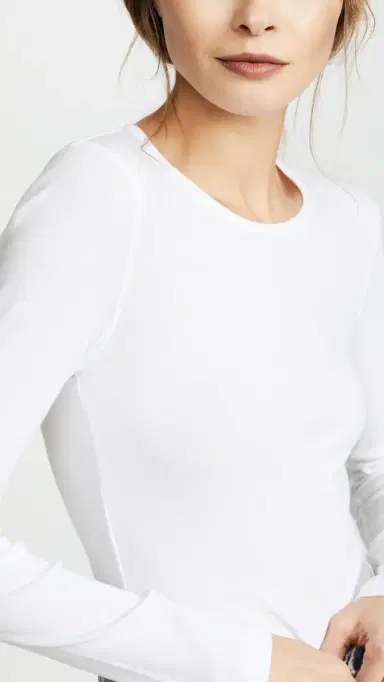 Splendid 1x1 Crew Neck Tee White L | Thumbnail 6 Splendid 1x1 Crew Neck Tee White L | Thumbnail 6