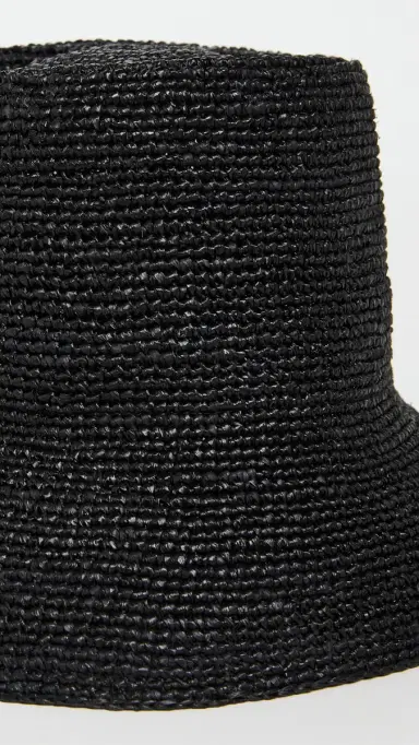 Janessa Leone Felix traw Hat Black | Thumbnail 5 Janessa Leone Felix traw Hat Black | Thumbnail 5