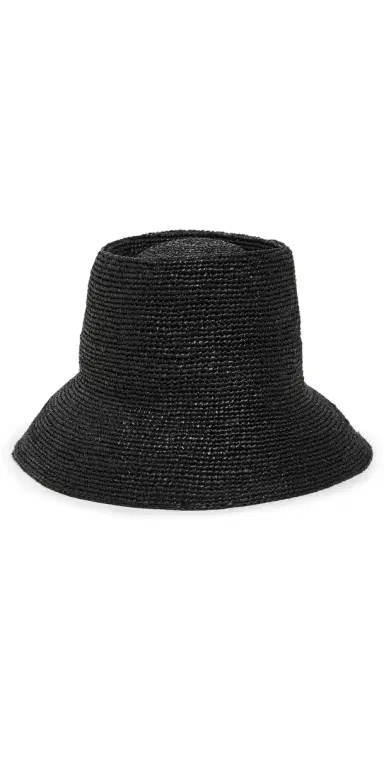 Janessa Leone Felix traw Hat Black | Thumbnail 1 Janessa Leone Felix traw Hat Black | Thumbnail 1
