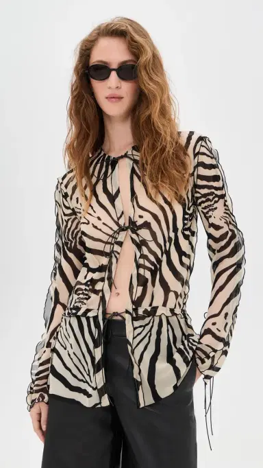 IRO Trecy Blouse Black Wild Print | Thumbnail 2 IRO Trecy Blouse Black Wild Print | Thumbnail 2