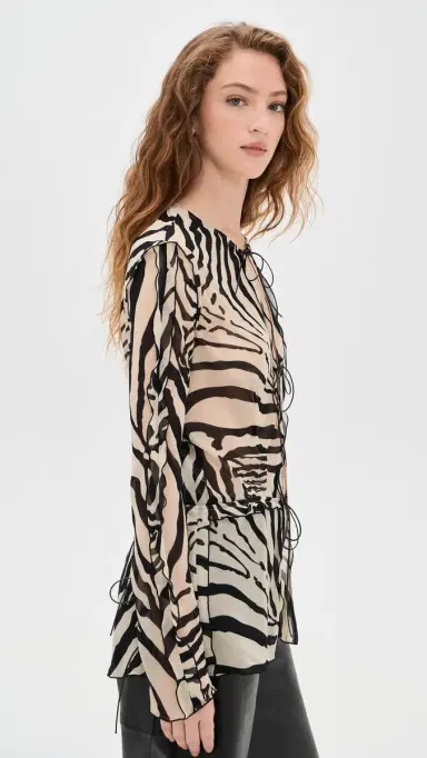 IRO Trecy Blouse Black Wild Print | Thumbnail 4 IRO Trecy Blouse Black Wild Print | Thumbnail 4