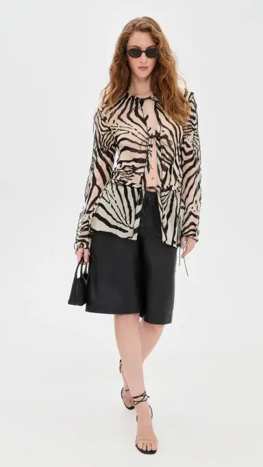 IRO Trecy Blouse Black Wild Print | Thumbnail 5 IRO Trecy Blouse Black Wild Print | Thumbnail 5