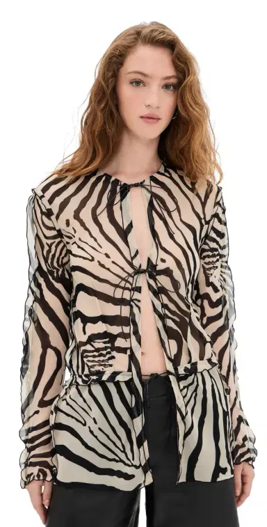 IRO Trecy Blouse Black Wild Print | Thumbnail 1 IRO Trecy Blouse Black Wild Print | Thumbnail 1