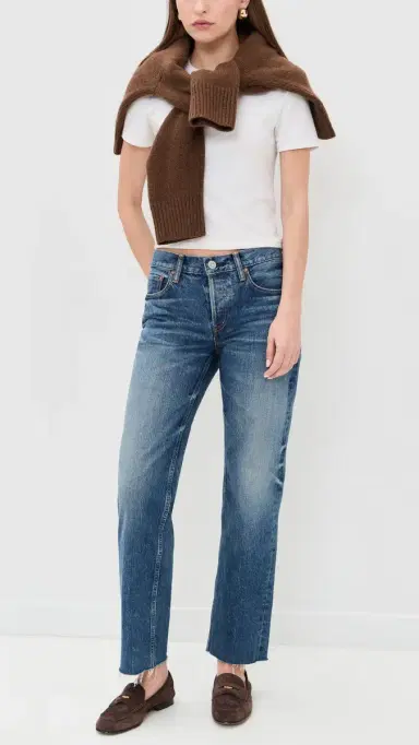 MOUSSY VINTAGE MV Needham Straight-Low Jeans Blue | Thumbnail 5 MOUSSY VINTAGE MV Needham Straight-Low Jeans Blue | Thumbnail 5