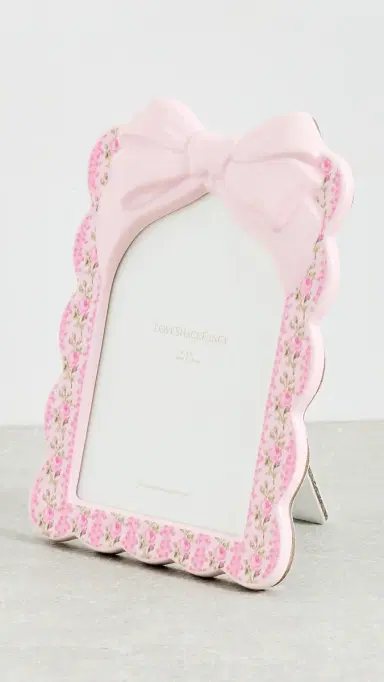 LoveShackFancy Decorative Bow Frame 4x6 Strawberry Macaroon One Size | Thumbnail 4 LoveShackFancy Decorative Bow Frame 4x6 Strawberry Macaroon One Size | Thumbnail 4