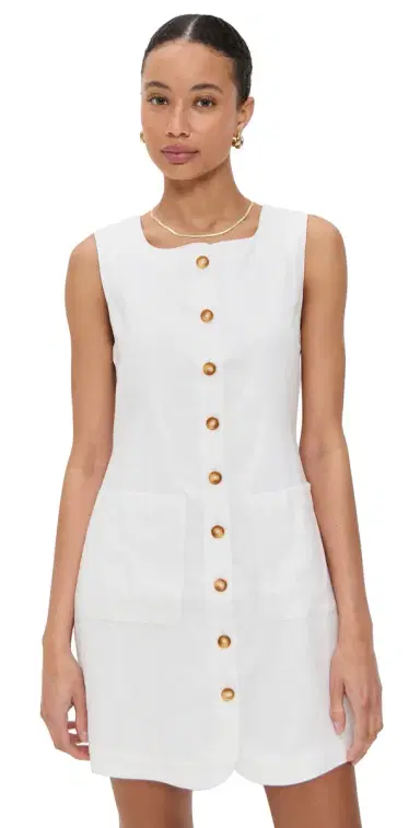 POSSE Emma Button Down Mini Dress | Thumbnail 1 POSSE Emma Button Down Mini Dress | Thumbnail 1