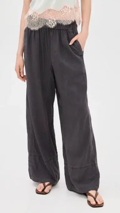 Free People Days End Pull On Linen Pants Black | Thumbnail 2 Free People Days End Pull On Linen Pants Black | Thumbnail 2