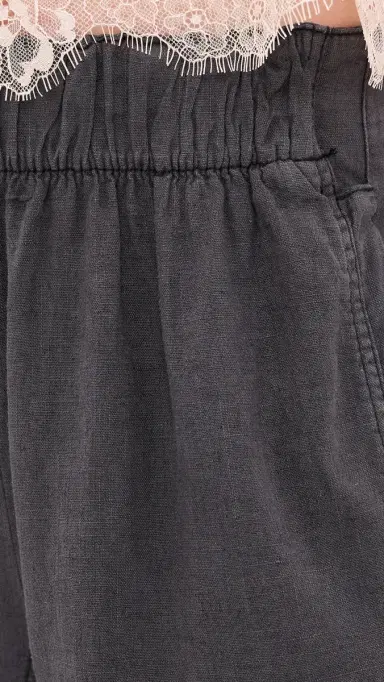 Free People Days End Pull On Linen Pants Black | Thumbnail 6 Free People Days End Pull On Linen Pants Black | Thumbnail 6