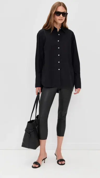 Sprwmn Capri eather Leggings Black | Thumbnail 5 Sprwmn Capri eather Leggings Black | Thumbnail 5