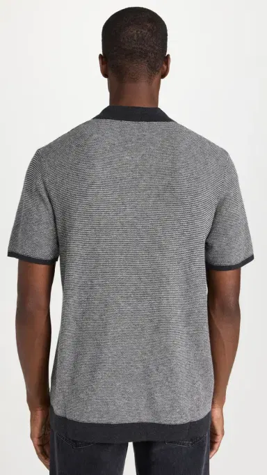 Marine Layer Liam Sweater Polo Charcoal | Thumbnail 3 Marine Layer Liam Sweater Polo Charcoal | Thumbnail 3