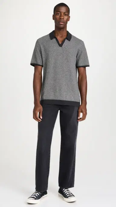 Marine Layer Liam Sweater Polo Charcoal | Thumbnail 5 Marine Layer Liam Sweater Polo Charcoal | Thumbnail 5