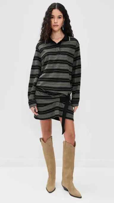 Isabel Marant Étoile Isea Dress Black/Ecru | Thumbnail 2 Isabel Marant Étoile Isea Dress Black/Ecru | Thumbnail 2