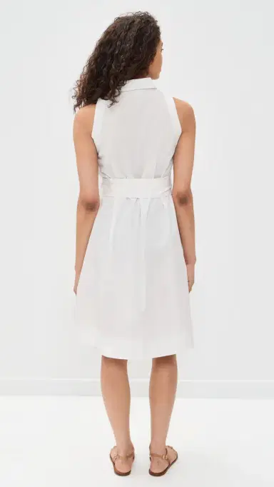 Lisa Marie Fernandez Alison Shirt Dress White Poplin | Thumbnail 3 Lisa Marie Fernandez Alison Shirt Dress White Poplin | Thumbnail 3