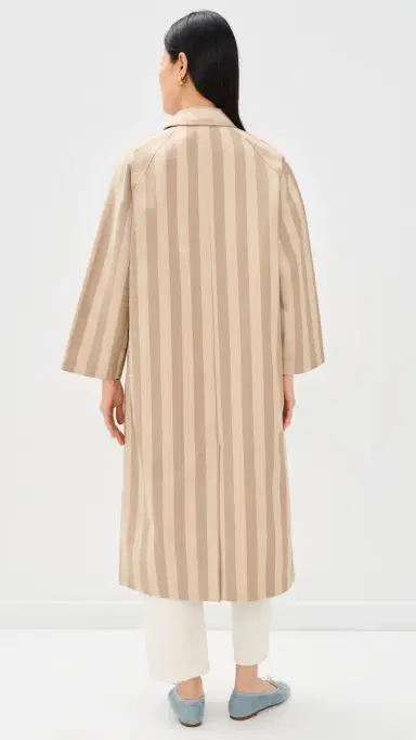 The Tiny Big Sister Striped Trench Coat Mocha/Dark Vanilla | Thumbnail 4 The Tiny Big Sister Striped Trench Coat Mocha/Dark Vanilla | Thumbnail 4