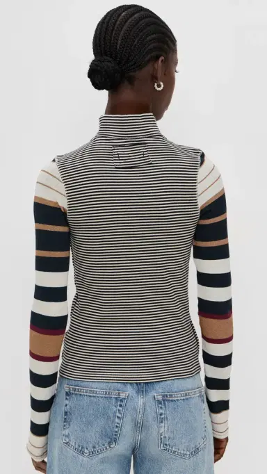 Free People Avery Zip Up Black Combo | Thumbnail 3 Free People Avery Zip Up Black Combo | Thumbnail 3