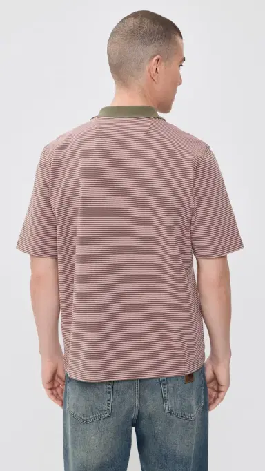 Corridor Stripe Pique Polo Pink | Thumbnail 3 Corridor Stripe Pique Polo Pink | Thumbnail 3