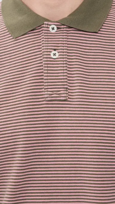 Corridor Stripe Pique Polo Pink | Thumbnail 6 Corridor Stripe Pique Polo Pink | Thumbnail 6