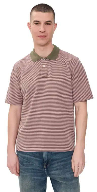 Corridor Stripe Pique Polo Pink | Thumbnail 1 Corridor Stripe Pique Polo Pink | Thumbnail 1
