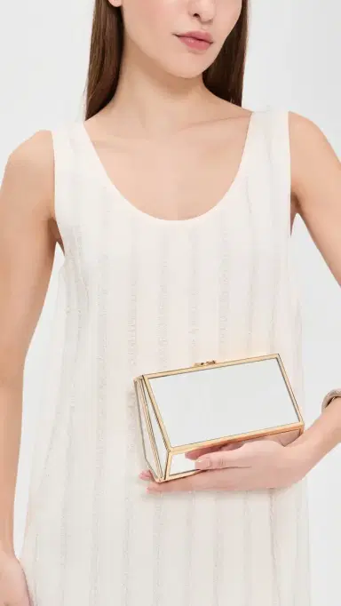 SIMKHAI Maddox Mirror Clutch Gold One Size | Thumbnail 2 SIMKHAI Maddox Mirror Clutch Gold One Size | Thumbnail 2