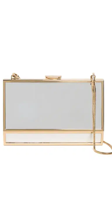 SIMKHAI Maddox Mirror Clutch Gold One Size | Thumbnail 1 SIMKHAI Maddox Mirror Clutch Gold One Size | Thumbnail 1