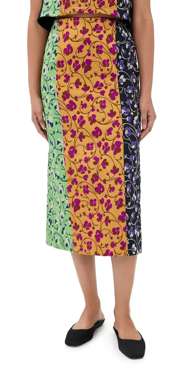 Pencil kirt Honeysuckle Tricolor Jacquard Pencil kirt Honeysuckle Tricolor Jacquard