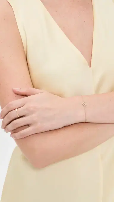 Sydney Evan 14k Gold Fluted Heart Bracelet Yellow Gold One Size | Thumbnail 3 Sydney Evan 14k Gold Fluted Heart Bracelet Yellow Gold One Size | Thumbnail 3