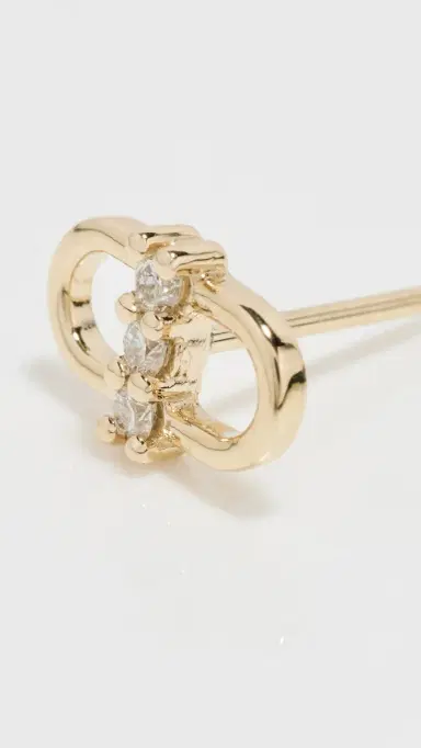 Zoë Chicco 14k Gold Diamond Open Link Single Stud Earring 14k Yellow Gold One Size | Thumbnail 5 Zoë Chicco 14k Gold Diamond Open Link Single Stud Earring 14k Yellow Gold One Size | Thumbnail 5
