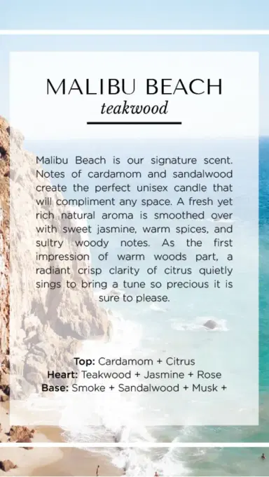 Malibu Apothecary Malibu Beach Candle | Thumbnail 4 Malibu Apothecary Malibu Beach Candle | Thumbnail 4