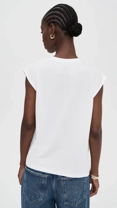 Vince Relaxed Drape Top Optic White | Thumbnail 3 Vince Relaxed Drape Top Optic White | Thumbnail 3