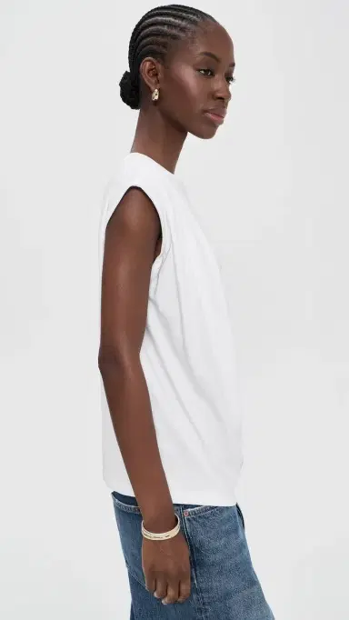 Vince Relaxed Drape Top Optic White | Thumbnail 4 Vince Relaxed Drape Top Optic White | Thumbnail 4
