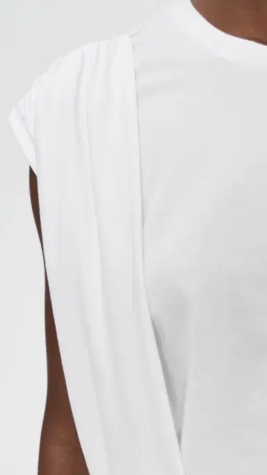 Vince Relaxed Drape Top Optic White | Thumbnail 6 Vince Relaxed Drape Top Optic White | Thumbnail 6