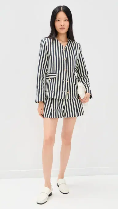 ASTR the Label Danae Blazer Cream Navy Stripe | Thumbnail 5 ASTR the Label Danae Blazer Cream Navy Stripe | Thumbnail 5