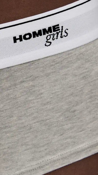 Hommegirls Homme Girls X Fruit of the Loom Boy Shorts 3 Pack Black/Heather Grey/White L | Thumbnail 6 Hommegirls Homme Girls X Fruit of the Loom Boy Shorts 3 Pack Black/Heather Grey/White L | Thumbnail 6