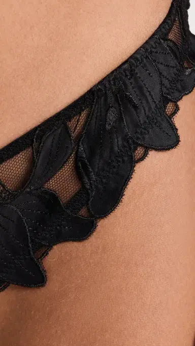 Fleur du Mal Lily Embroidery Hipster Thong Black | Thumbnail 5 Fleur du Mal Lily Embroidery Hipster Thong Black | Thumbnail 5