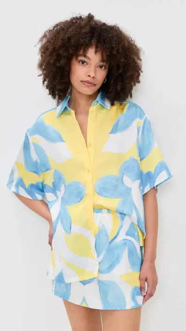 SEVEN WONDERS Alara Short Sleeve Shirt Amoree Lemon | Thumbnail 2 SEVEN WONDERS Alara Short Sleeve Shirt Amoree Lemon | Thumbnail 2
