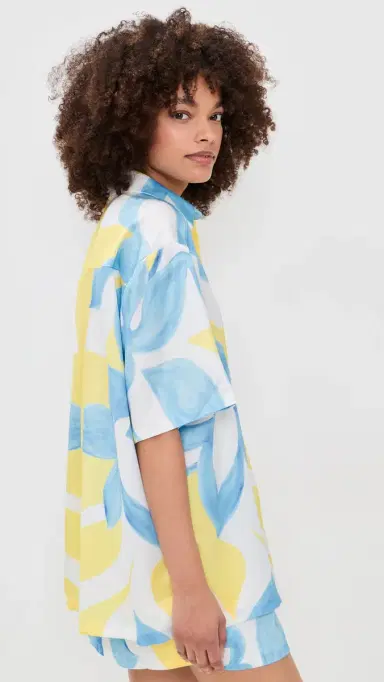 SEVEN WONDERS Alara Short Sleeve Shirt Amoree Lemon | Thumbnail 4 SEVEN WONDERS Alara Short Sleeve Shirt Amoree Lemon | Thumbnail 4
