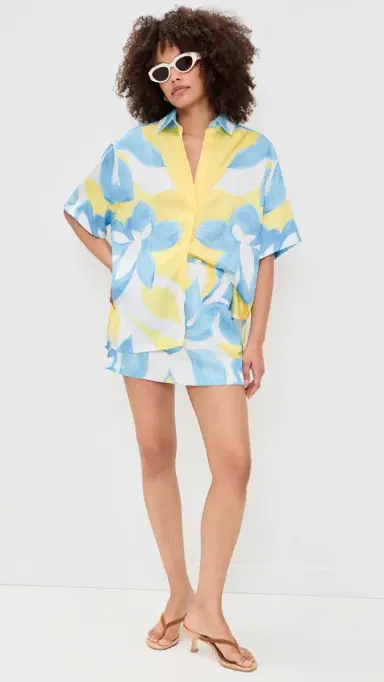SEVEN WONDERS Alara Short Sleeve Shirt Amoree Lemon | Thumbnail 5 SEVEN WONDERS Alara Short Sleeve Shirt Amoree Lemon | Thumbnail 5