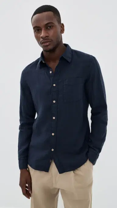 Faherty Laguna Linen Shirt Island Navy | Thumbnail 2 Faherty Laguna Linen Shirt Island Navy | Thumbnail 2